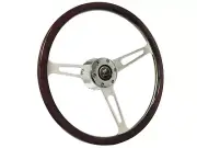 1966 - 1972 Ford Bronco S6 Classic Espresso Wood Steering Wheel Kit (for: Ford)
