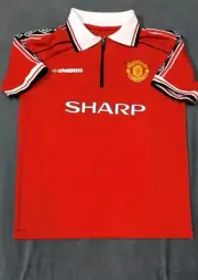 Manchester United 98/99 Home Jersey / 3D LOGO / L SIZE