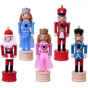 5 Pcs Hanging Nutcrackers Craft Traditional Decor Christmas Child