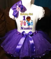 Mcstuffins Birthday Outfit Dress 1st Shirt Girl Party Personalized Tutu