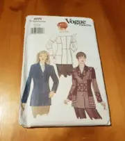 Vogue 9075 Vintage Sewing Pattern Tailored Patchwork Jacket SZ 14-16-18 UNCUT
