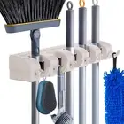 Wall Mount Broom Mop Holder Hanger Garden Tool Organizers Rack Garage Laundry Ro