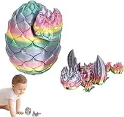Fidget Dragons in an Egg, 3D-Printed Adults Fidget Dragon, Articulated Adults Fidget Dragon, Dragon Fidget Toys with Dragon Inside for Home Workplace
