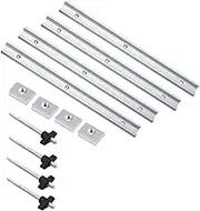 Ronyme T Track Slider Kit for Woodworking Fixtures with Pre-drilled Mounting Points, Silvery