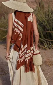 [Johanna Ortiz] The Provider Palm and Leather Mochila Bag