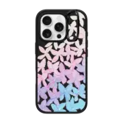 iPhone 16 Pro Impact Ring Stand Case MagSafe Compatible Clear Hydrangea Blooms