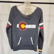 NWT Yo Colorado Open Collar Sweatshirt M/L