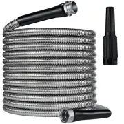 304 Stainless Steel Garden Hose 100FT-2025 New Upgraded Metal Expandable Hose...