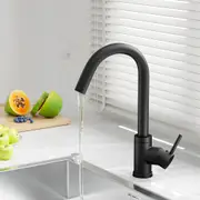 1X Cefito Kitchen Tap Mixer Tap Round Sink Faucet Basin Laundry Black