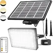 MEIKEE Solar Lights Outdoor, 800Lumens 78 LED Solar Flood Lights, Adjustable 2500K-6500K, 3 Lighting Modes, IP66 Waterproof, Solar Wall Light Dusk to Dawn with 5m Wire for Porch Garden Patio Driveway