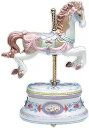 Cosmos SA49120 Fine Porcelain Carousel Horse Musical Figurine, 8-1/2-Inch