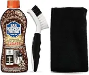 Bar Keepers Friend Coffee Cleaner and Fox Trot Panther Pack Microfiber Cleaning Cloth & Scrub Bundle, With A 12oz Coffee Pot Cleaner & Dual-Action Microfiber Towel, Cleaning Supplies for Housekeeping