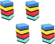 KALLORY 24Pcs Magnetic Whiteboard Erasers Felt Cleaners for Classroom Office School Supplies for Dry Erase Boards Chalkboards and Surfaces
