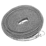 26.25ft Nylon Windproof Non-Slip Portable Clothesline Washing Line, Dark Grey