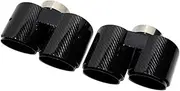 Compatible For 2020 To 2025 BMW 3 Series 330i 330e 330d Carbon Fiber Tailtip G20 G21 Exhaust Tip Quad Muffler Tip Nozzle(Carbon Fiber 2)