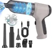 95000PA Brushless Motor Handheld Cordless Vacuum Cleaner Home & Car Dust Blower Rechargeable Portable Mini Air Duster Wireless Car Accessories (Silver Grey)