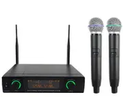 Twin Channel UHF Wireless Microphone System MIC22