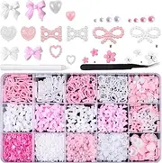 SUIOPPYUW Charming Butterfly Resin Nail Accessories Set for Whimsical Nail Decor Allowing to Decorate Anything Like. ABS Shapes, Type+2