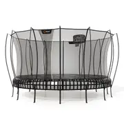 VULY Thunder 2 Jumbo 18ft Springless Trampoline with Enclosure - Round Kids Trampolines Bundle With Basketball Hoop