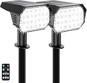Brightown Solar Pathway Lights Outdoor Waterproof 2 Pack 38.5 Inch Shepherd Hook with Hanging Lantern Bright Driveway Markers Black Lamp Post for Garden Path Front Outside Patio Yard
