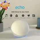 Echo (Latest Gen) Smart Speaker Alexa Glacier White Premium Sound Hub