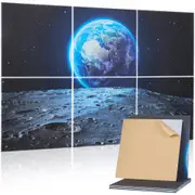 VEVOR 6 Pack Art Acoustic Panels 60 x 60 cm Self Adhesive for Home Earth