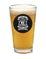 Eagles - Rock and Roll - 16oz Pint Beer Glass Seltzer Pub Barware Cocktail 103