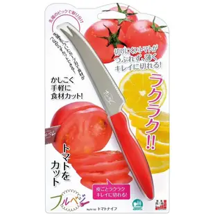日本製 下村工業 番茄薄片刀 輕鬆料理 切菜切水果 好幫手 廚房選配工具 番茄刀 起司刀 料理刀 廚房 水果刀 叉子 刀