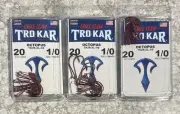 3 Packs TroKar Octopus Red Hooks 1/0