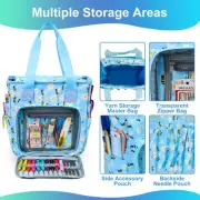Knitting Storage Bag Portable Yarn Storage Tote Large Capacity Crochet wesdv