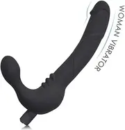 Vibrating Strapless Strap on Dildo Vibrator Silicone USB Rechargeable Female Clitoris Stimulate G-Spot Massager Adult Sex Toys for Lesbian and Women