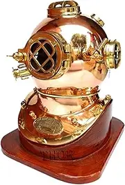 THOR INSTRUMENTS Vintage Collectibles Deep Diving Scuba Style Retro Mini Divers Helmet W/Base Rustic Vintage Home Decor Gifts