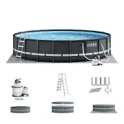 Intex Ultra XTR Outdoor Frame Above Ground Swimming Pool Set w/ Pump