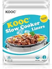 [KOOC] Slow Cooker Liners 10"x13" 10 count Small Size Disposable Pot Liners Cooking Bags Fit 1.5 qt to 2 qt Pot BPA Free Fresh Locking Seal Design