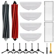 Rubber Brush Replacement Kit for S8 Pro Ultra Robot Vacuums