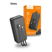 Hoco J118B 30000mAh With Built In Charging Cable Speed Energy Power Bank - Black