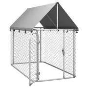 Small Dog Kennel with Roof Shelter Pet House Run Playpen Outdoor Backyard