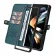 熱銷-學良3C-適用三星Z FOLD 4磁吸翻蓋皮套錢包插卡手機殻fold3折疊屏保護套