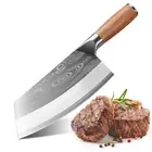Stainless Steel Asian Chef Knife Kitchen Butcher Damascus Cleaver Chopping Meat