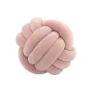 Zoe Velvet Knot Ball Cushion Dusty Pink