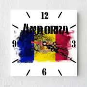 Andorra Flag Wall clock patriots Wooden Tile Watch Support Décor