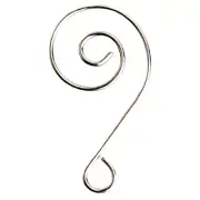 50 Pcs Steel S-shaped Hangers Ornament Hooks Wreath Silver Christmas Bauble