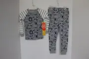 Boys PAJAMA set 2T Wonder Nation Gray Lions NEW with tags Long Sleeve/Legs