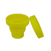 5PCS Retractable Folding Silicone Water Cup -Yellow
