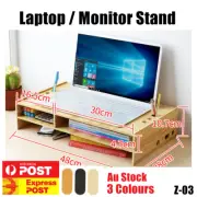 Wooden Monitor Stand LED LCD Computer Riser Desktop Holder & Storage Drawer Z03