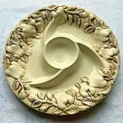 Fruit Chip & Dip Platter New Elements Antique 14.5” Diameter New In Box Unused