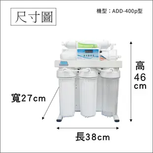 【北區高品質淨水網】ADD RO純水機(400P型)：水質偵測全自動沖洗控制角架主體(400P型);另有代客更換濾心