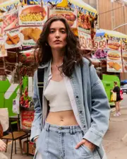 [Belle & Bloom] Into Him Oversized Denim Shirt - Stonewash