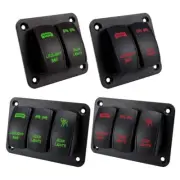 2 Gang/3 Gang Pre Wired Toggle Rockers Switch Panel 12V 24V for Marine Vehicles