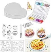 Magic Foam Texture Painting Kit with Puffy Paint Pens - 3D Sponge Art & Creative Canvas Design, Fun DIY Craft Activity Set, Foam Art Supplies for Textured Masterpieces (Heart)